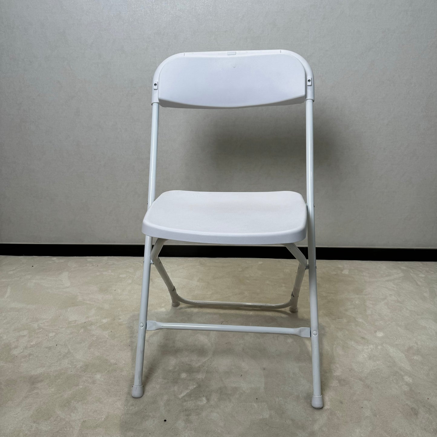 White Steel Poly Folding Chair For Events