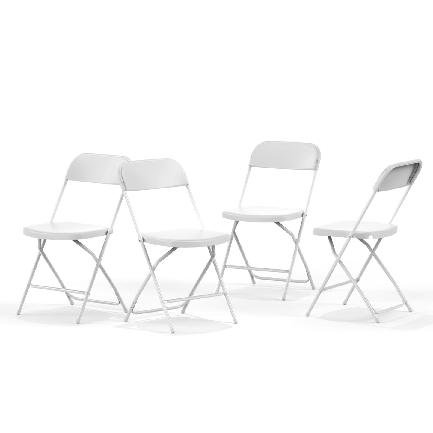 White Steel Poly Folding Chair For Events