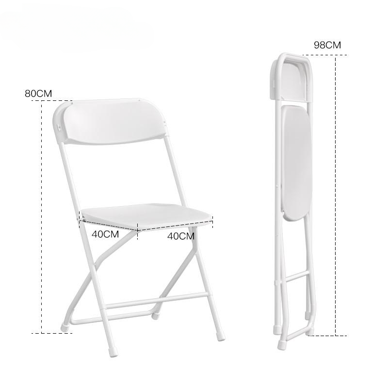 White Steel Poly Folding Chair For Events