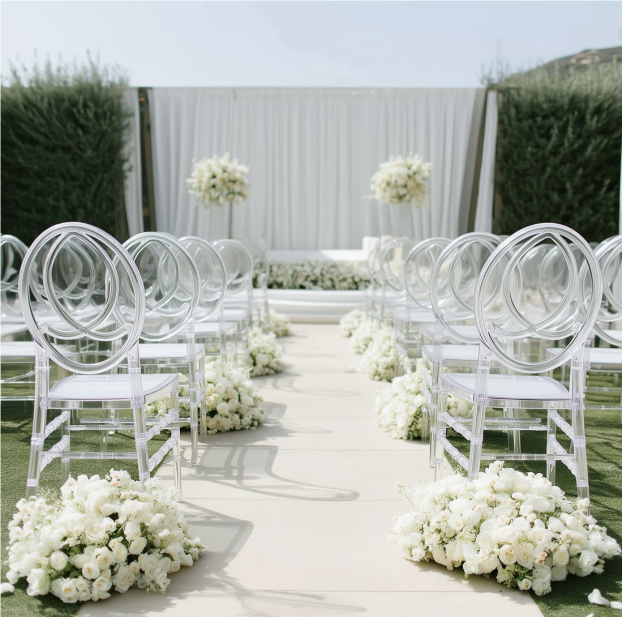 Clear Infinity Chair For Events – Cushion Included