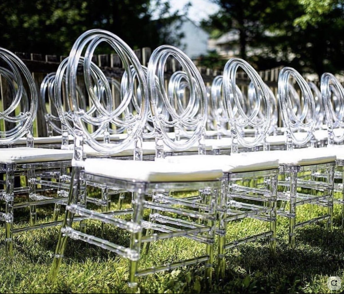 Clear Infinity Chair For Events – Cushion Included