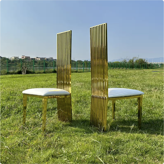Gold Straight Back Chair For Events