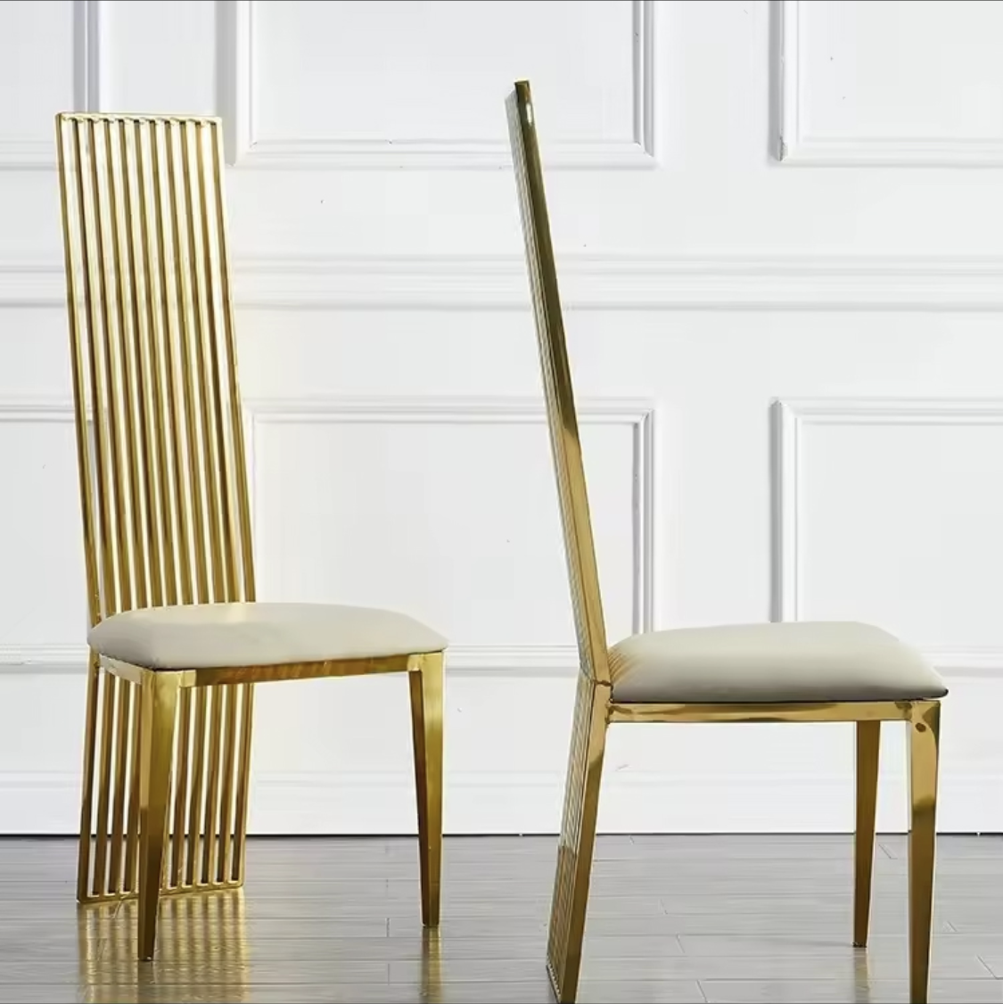 Gold Straight Back Chair For Events